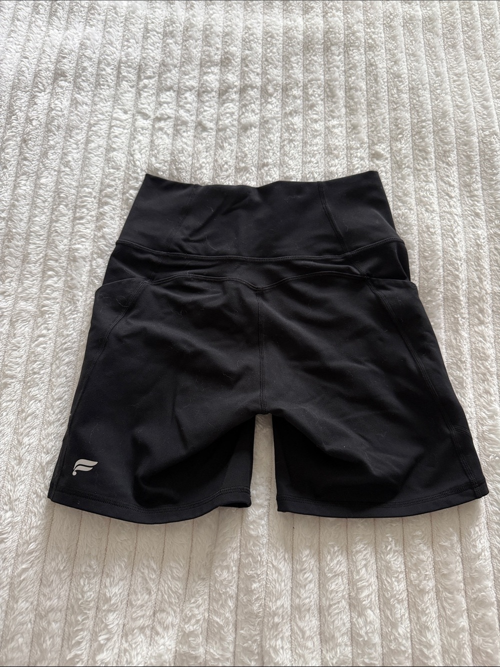 Fabletics Black High-Waist Bike Shorts